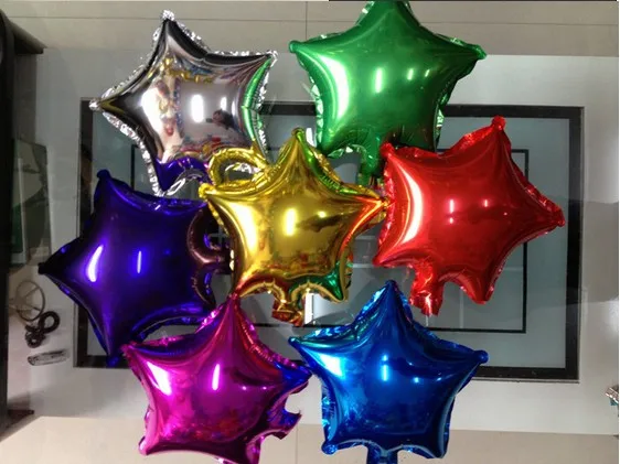 20pcs Lot Sta Foil Balloons 10inch Star Shaped Helium Baloon For Wedding Party Supplies Air Baloes