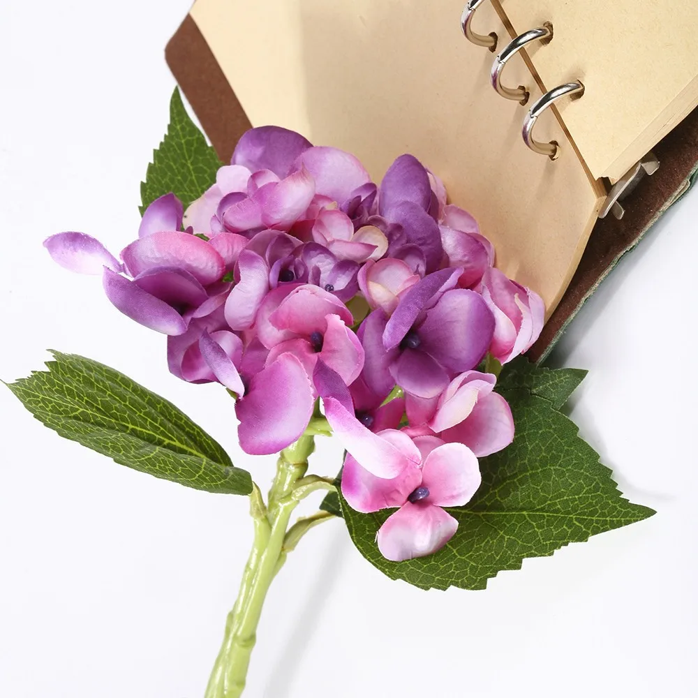 Most Realistic Burgundy Silk Artificial Hydrangea Flower Buy