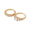 13724 Xuping 18k gold new style ring set with zircon, gold fashion jewelry wedding couple ring set