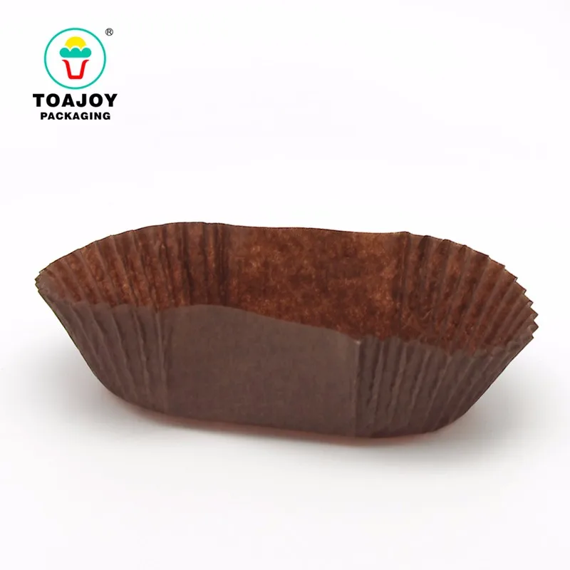 Food Grade Greaseproof Paper Baking Trays Boat Shape Custom Printed