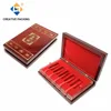 Gold Bars Box Red Piano Finish Lacquer Wooden Packaging Box