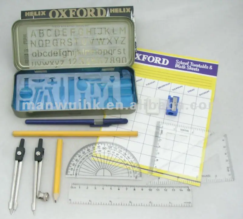
A5003-14 Oxford Brand 14pcs Mathematical Set 