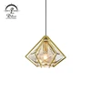 Retro bird case white green glass industrial hanging pendant lighting
