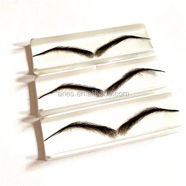 Human Hair Handmade Realistic Lace Eyebrows Extensions For Women Re