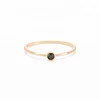 925 silver jewelry minimalist black zircon stackable lucky stone rings