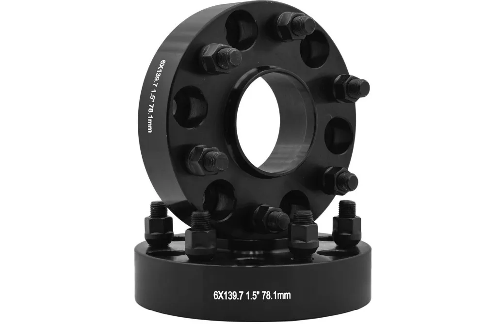 1.5" Thick Black Hub Centric Wheel Spacers Adapters For Chevy Silverado