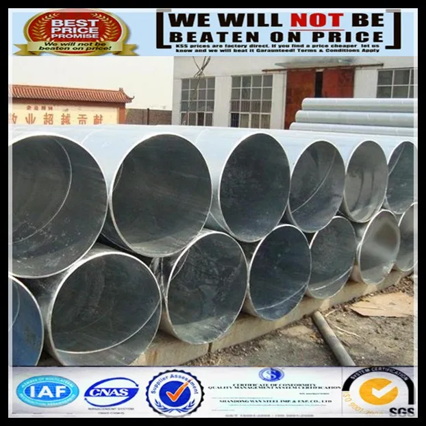 Construction material ASTM A53 schedule 40 galvanized steel pipe,GI steel tubes Zn coating 60-400g/m2 with high quality