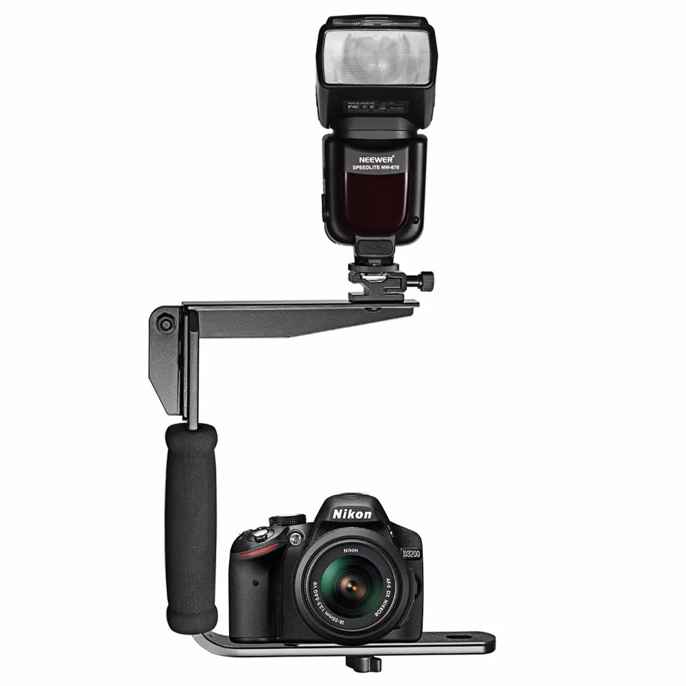 Multi-angle Quick Flip Off Camera Flash Bracket For Dslr Cell Phone