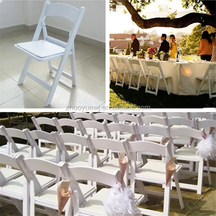 Hot Sale Cheap White American Resin Plastic Wedding Folding Chairs