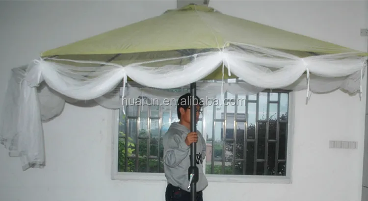 Huge Outdoor Umbrella Mosquito Net Patio Mesh Tent Camping Large