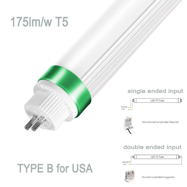 Ideal replacement high light output super save on energy costs 180lm/w T5/T6 LED tube with Lifespan 70.000 hours DLC