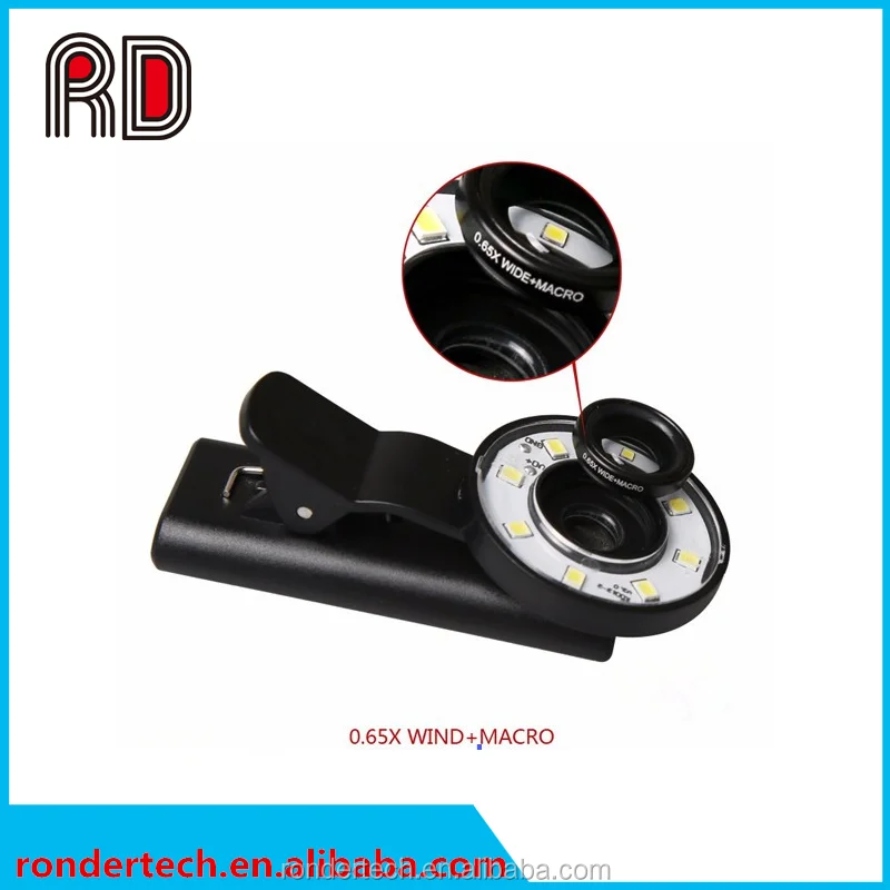 New 2016 designed selfie light with fish eye ring shape selfie flash