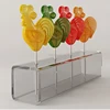 Transparent resin rooster candy statue