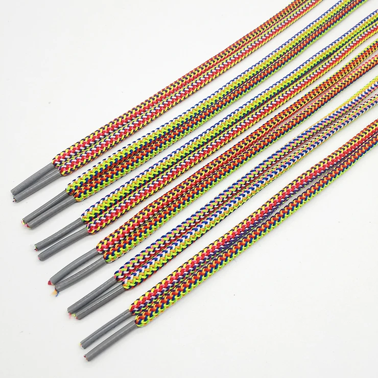 Fashion Custom Round Braid Bulk Multi Color Shoelaces Buy Bulk Shoelaces,Round Shoelaces,Multi