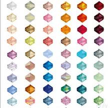 U Choice 100pcs 4mm Bicone Austria Crystal Beads charm Glass Beads Loose Spacer Bead for DIY Jewelry Making