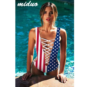 american flag monokini