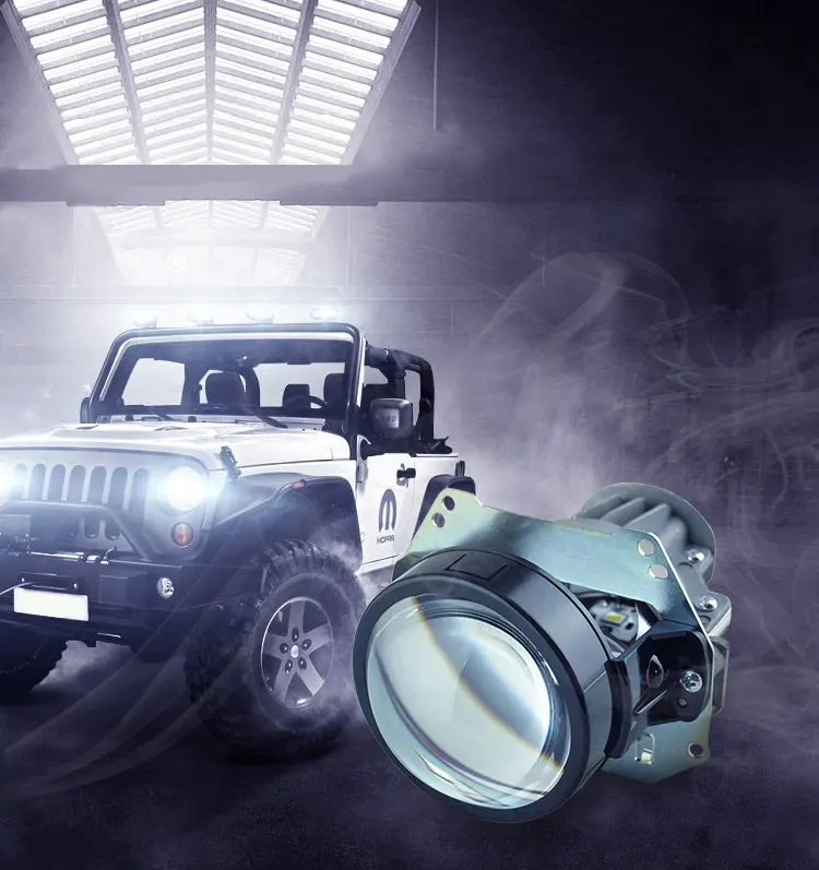 2018 New 48w 3 Inch 9000lm Bi Led Lens Projector Headlight With High And Low Beam For Cars Buy