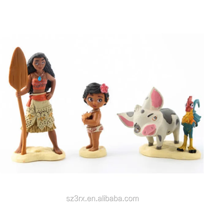 Tv Movie Character Toys 6 Disney Moana Action Figures Doll Kids Children Figurines Toy Cake Topper Decor Toys Games