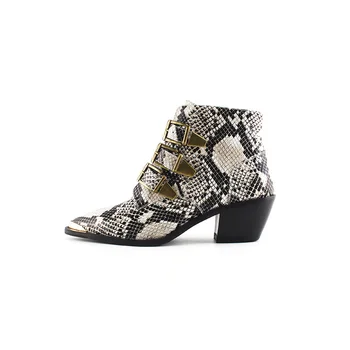 low block heel shoe boots