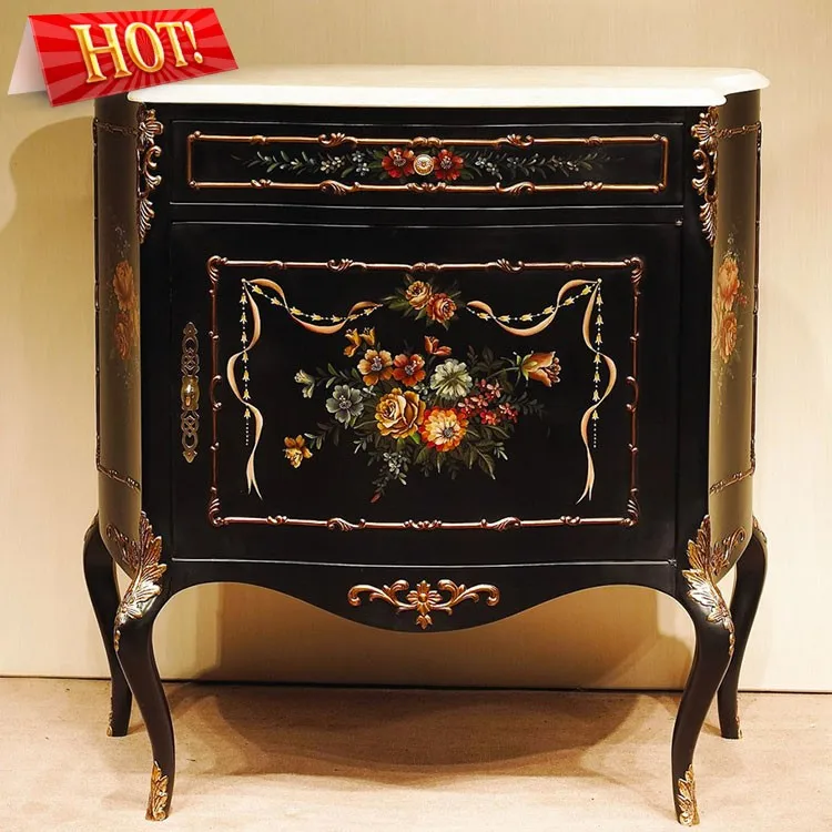 Mueble Amf266-chinese Estilo Antiguo,Mueble Lateral Pintado A Mano