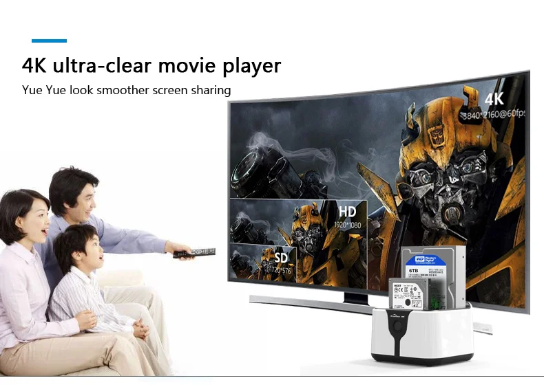 Blueendless Superior Quality 2 Bay 2.5"/3.5" Usb 3.0 To Sata 3.0g Speed