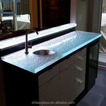 Bathroom Sparkle Fusion Glass Countertop With Led Light Buy
