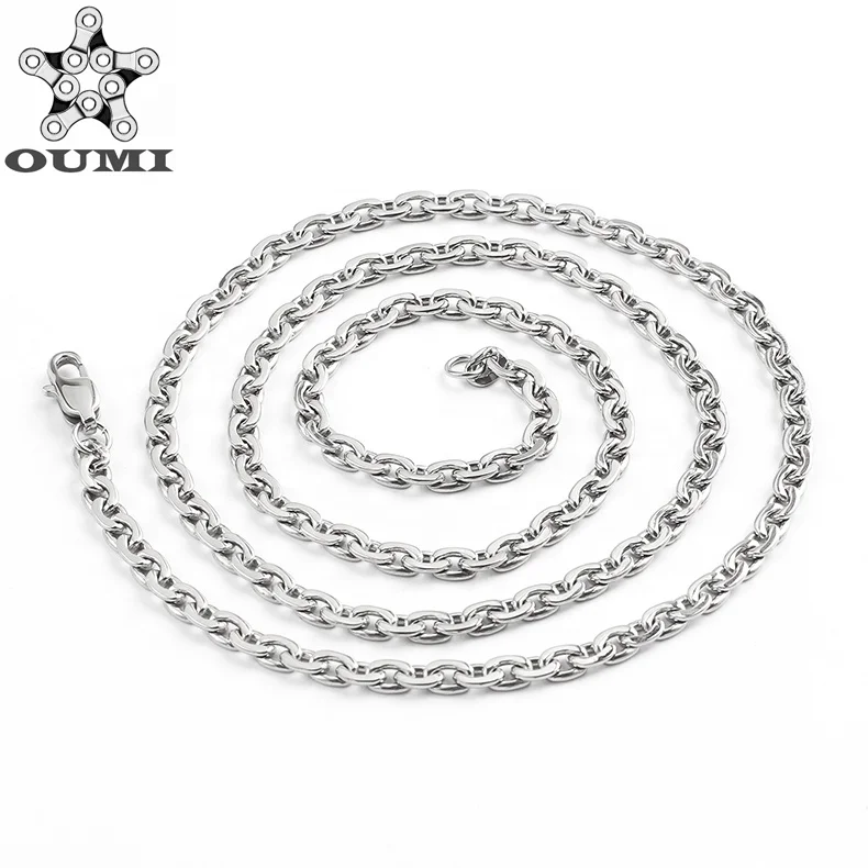 Oumi Classical Gold Necklace Stainless Steel Energy Hook Silver Gold
