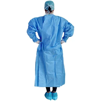 Medical Impervious Disposable Operating Robe Reinforced Nonwoven Sms 