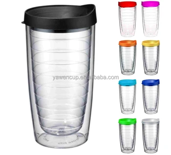 16oz Clear Acrylic Tumblers Double Wall Plastic Tumbler Cup Lid Straw Travel Mug Arylic 16oz Clear Acrylic Tumblers Double Wall Plastic Tumbler Cup Lid Straw Travel Mug Arylic