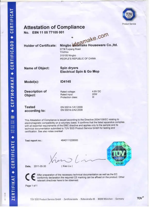 ideamake certificates tuv.jpg