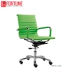 mid back leather green office chair screw height adjustment