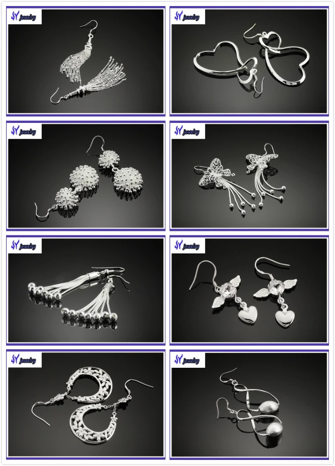 Fancy Beads 925 Silver Fashion Tassel Earrings Designs New Model Earrings