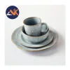 Sublimation coffee mug set sample cheap personalized tea stoneware luxury porcelain cup saucer ceramic tableware dinner set