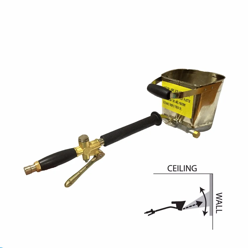 Exterior Wall Cement Mortar Spraying Machine Ceiling Lime Spray Gun Pneumatic Waterproof Coating