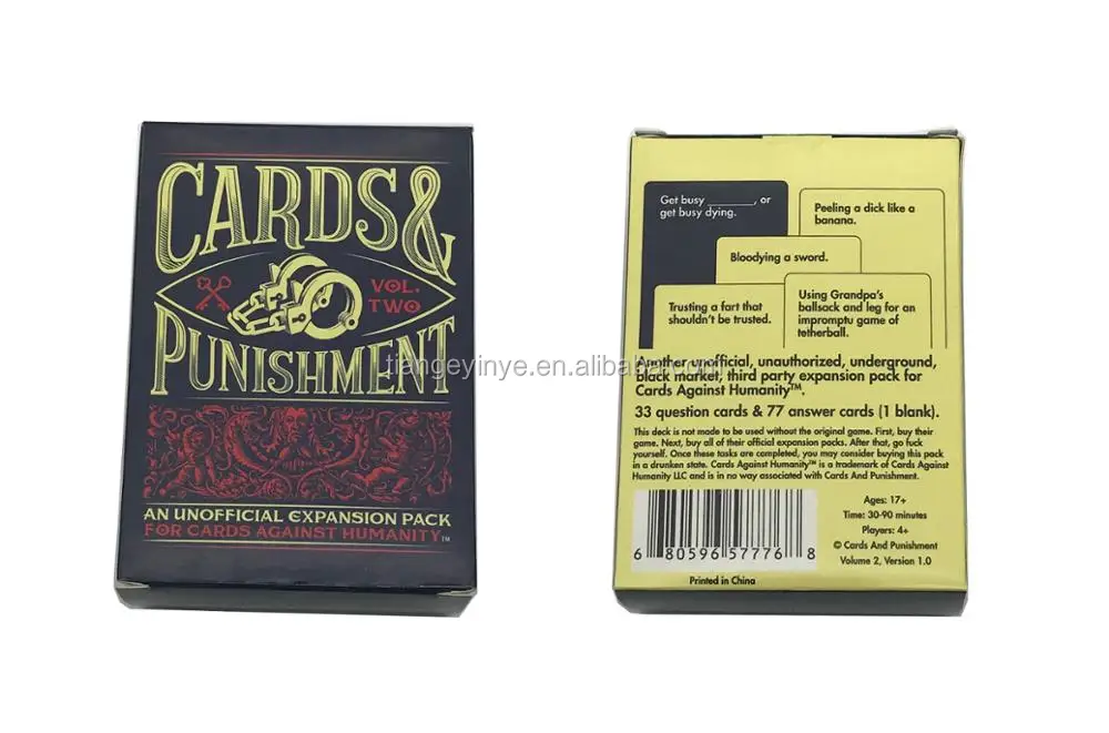 Vol Cards and Punishment Another Unofficial Expansion Pack Against Humanity 2 