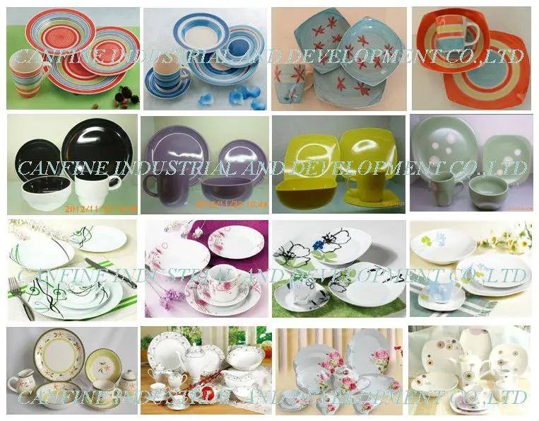 18pcs Food Safe Square Dinner Set,Square Shape Plates Set For 6 People