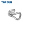 25mm 1inch white zinc plated double J hook strap webbing hook