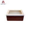 Custom Printing Cookie Chocolate Candy Food Gift Packing Large Rectangle Metal Tin Box With PVC Clear Window