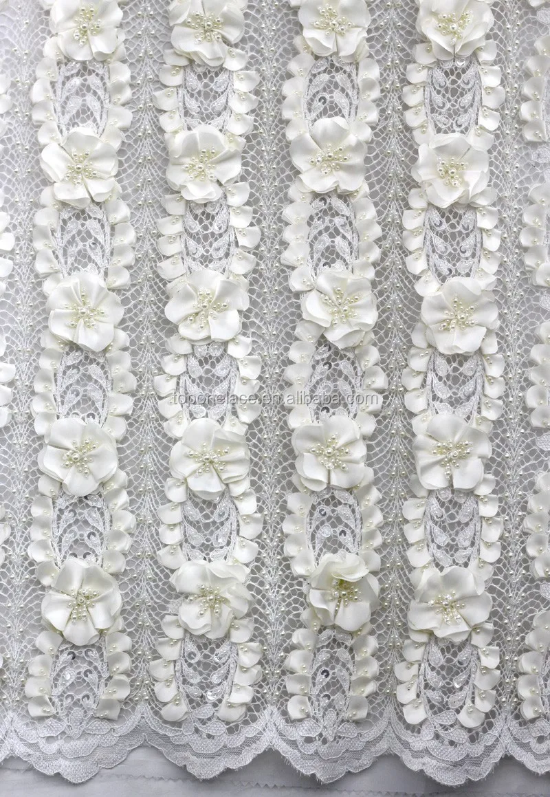 2016 China Wholesale Beaded Tulle Fabric brocade Lace