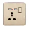 Usb Double Wall Socket 13 A Uk Plug 1 Gang Switch Electric Charger Power Port usb wall socket