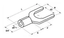 Spade solderless terminal RED BLUE YELLOW AWG 22 16 14 12 10 copper crimp terminal Stud SV Furcate Pre Insulated Fork Terminals