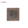 2018 Hot sale zinc alloy 13A electrical multi switch socket with neon