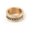 Woven Design Cubic Zirconia Big Deluxe Wedding Jewelry Statement Women Rings