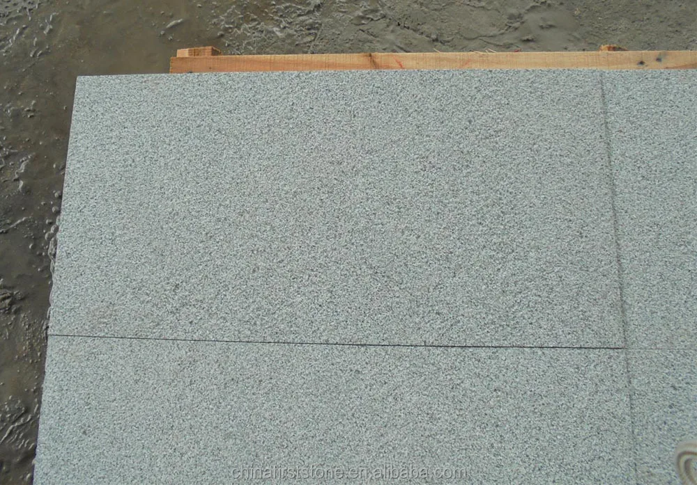 G654 Dark Grey Granite Fine Bush Hammered Outdoor Paving Tiles