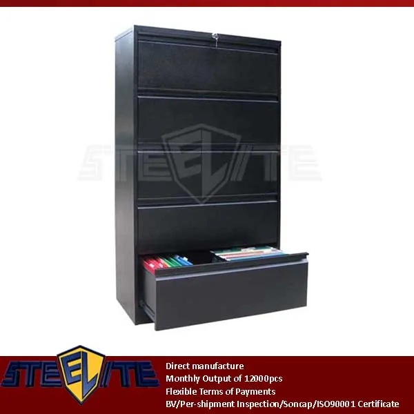 Large Black Wide Chest Of Drawers Iron Divider Cabinet Furniture