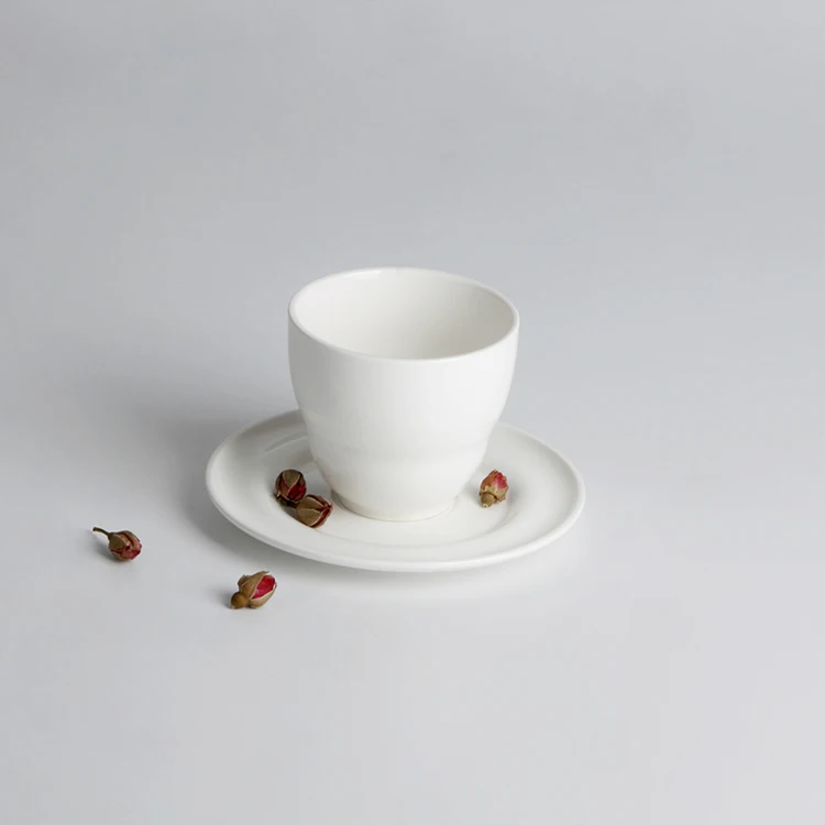 Bulk unique design vintage plain no handle ceramic coffee tea cup sets