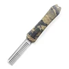 Mini 3D print pattern outdoor stainless steel metal knife comb otf knife can be customized pocket folding comb