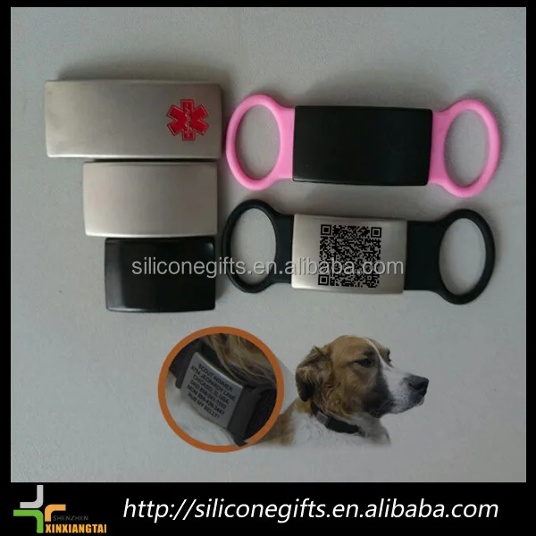 High Quality Silicone Dog Tags Antilost Drawstring Silicone Pet Id Name Tag For Dog Cats Buy