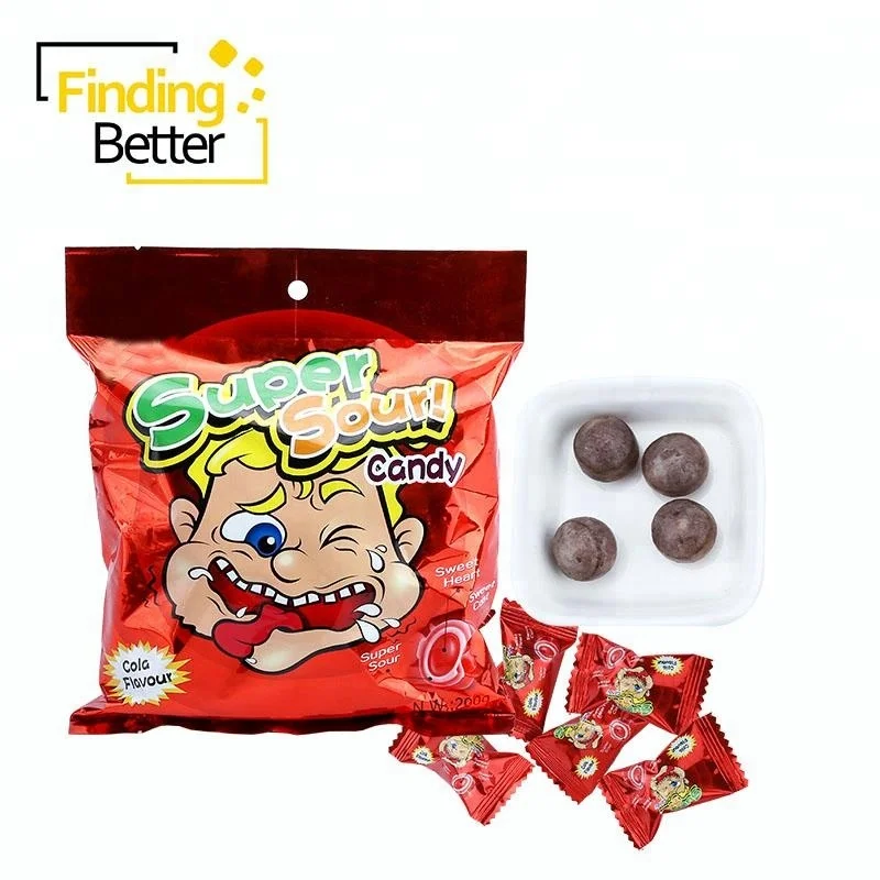 Hot Sale Super Sour Soda Fizzy Candy Coca Pepsi Hard Candy Cola Balls