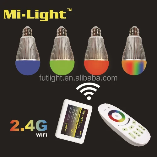 Top grade mi light WiFi Enabled Wireless Smart flood lighting Bulb 9W rgb color change indoor stage light led rgb lbulb
